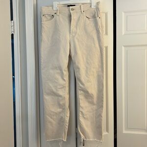 Gap High Rise Cheeky Straight jeans. 12/31R. Off white color.